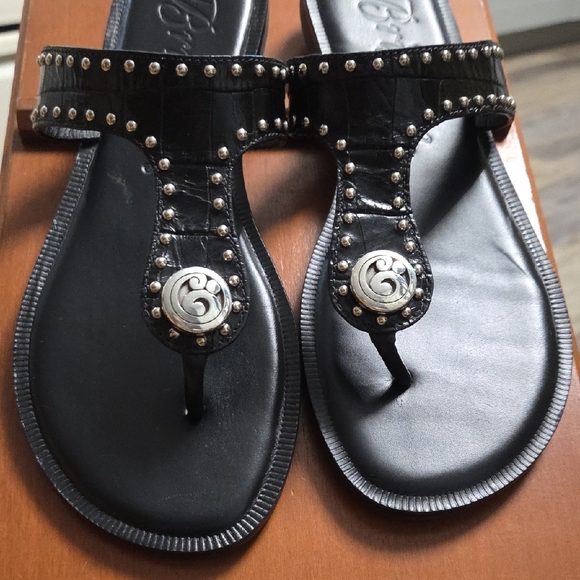 Brighton Black Studded Women's Sandals - Picture 3 of 8